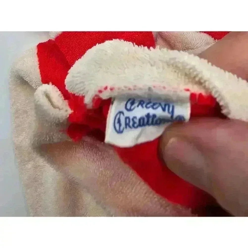 Vintage Boys Creevy Creations 12 White and Red One Piece Sleeper Football Outfit